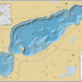 North & South Twin Lakes Wall Map