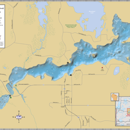 Plum Lake Wall Map