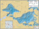 Manitowish & Little Star Lakes (Manitowish Chain) Wall Map