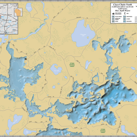 Cisco Chain North Wall Map