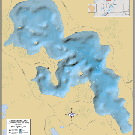 Sissabagama Lake Wall Map