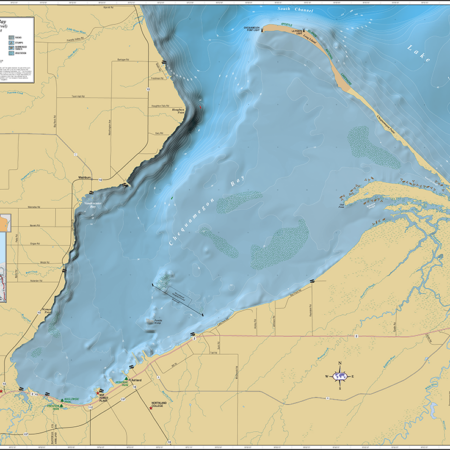 Chequamegon Bay Wall Map