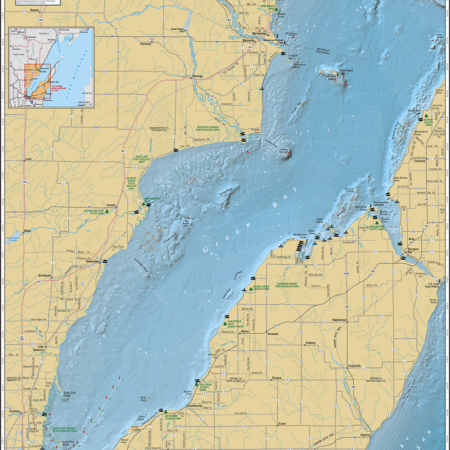 Green Bay (Southern) Wall Map