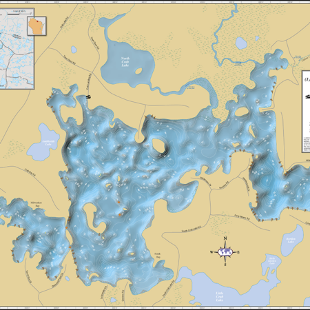 Crab Lake Wall Map