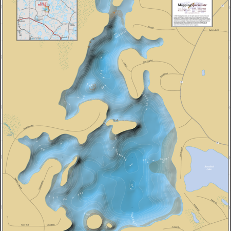 Papoose Lake Wall Map