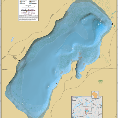 Kentuck Lake Wall Map