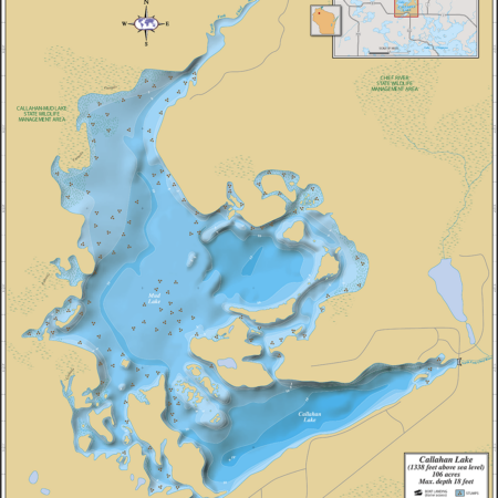 Callahan Lake Wall Map