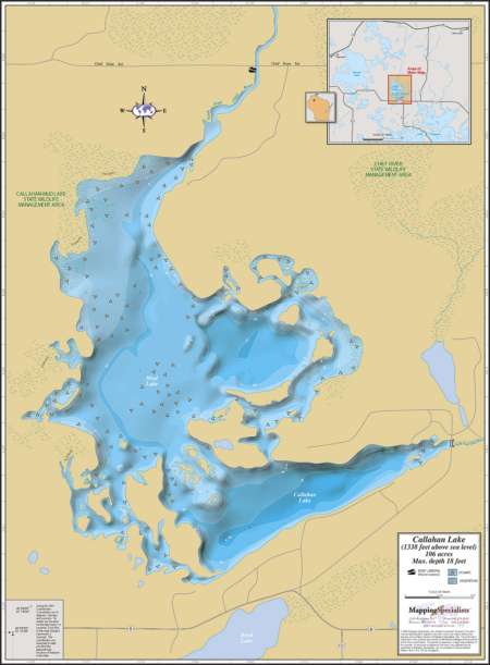 Callahan Lake Wall Map