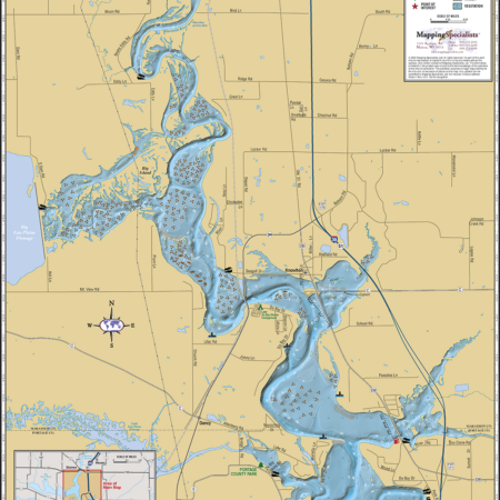 Dubay Lake Wall Map