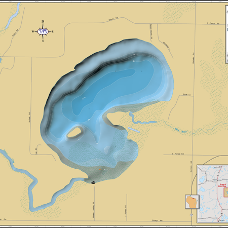 Pioneer Lake Wall Map