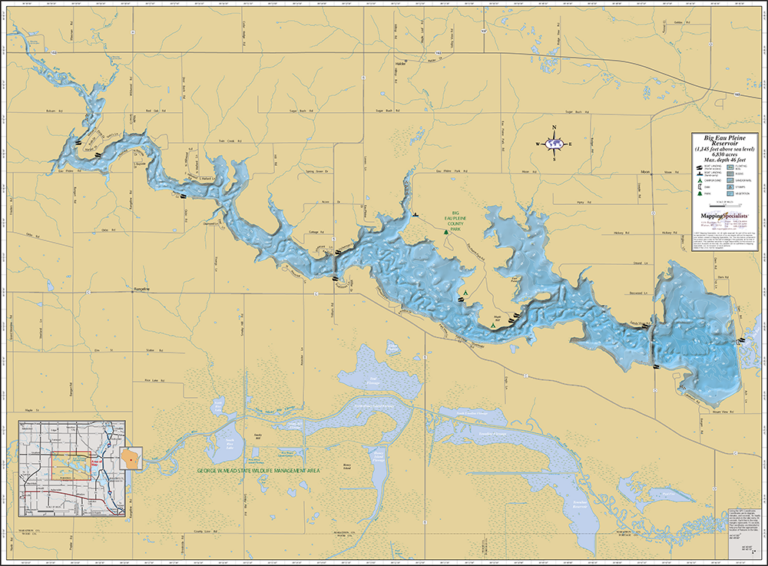 Little Bay De Noc Fishing Lake Map – Waterproof, Detailed Depth, Fishing Hot Spots FHL128