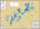 Waupaca Chain O' Lakes Wall Map