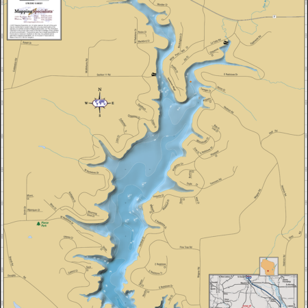 Redstone Lake Wall Map