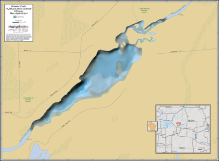 Hunter Lake Wall Map