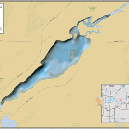 Hunter Lake Wall Map