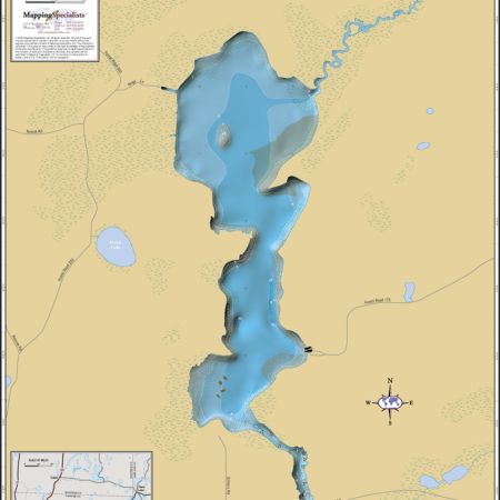 Ghost Lake Wall Map