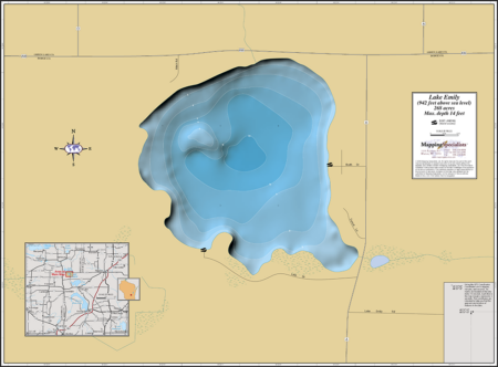 Emily Lake Wall Map